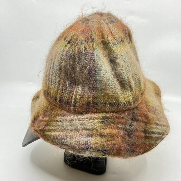 Vintage Rannoch Designs Mohair  Wool Neutral Plaid Hat - Picture 10 of 10